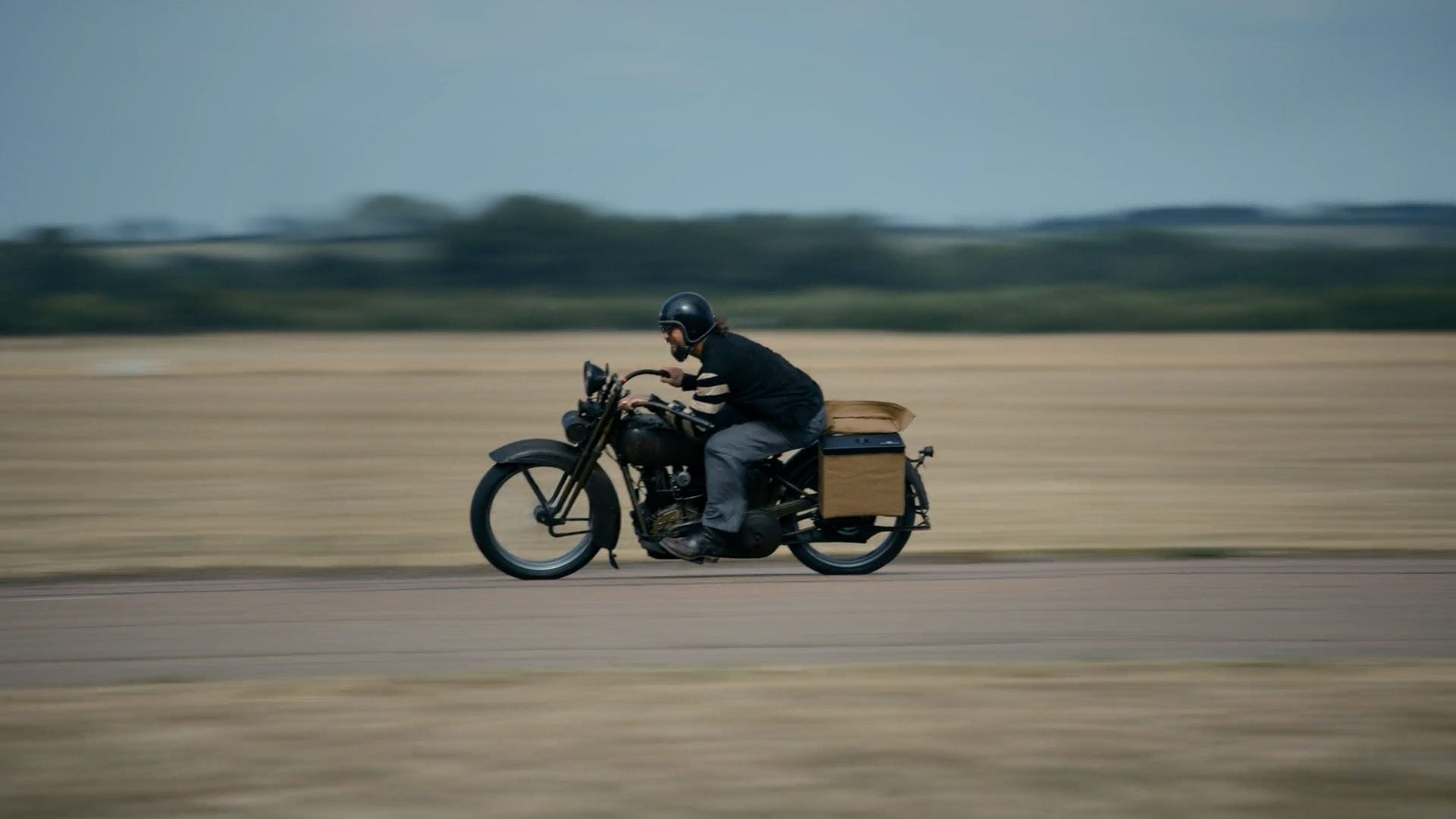 Jason Mamoa riding an Electrogenic electric Harley Davidson conversion